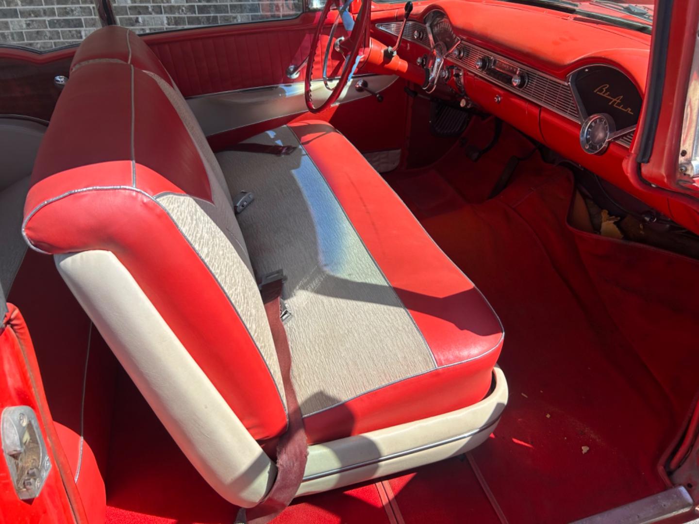 1956 Red Chevrolet Bel Air Bel Air (C56F032989) , located at 1687 Business 35 S, New Braunfels, TX, 78130, (830) 625-7159, 29.655487, -98.051491 - Photo#7